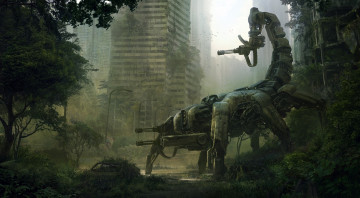 Картинка видео игры wasteland город скорпион робот