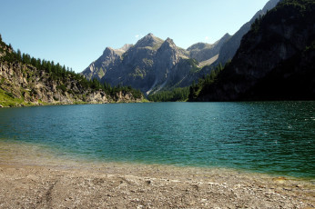 Картинка mountain lake iaustria природа реки озера озеро лес