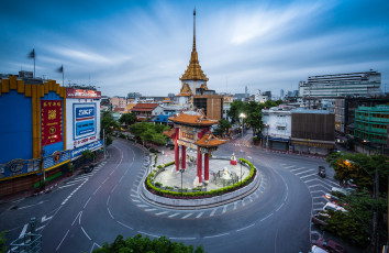 Картинка города бангкок таиланд развилка дорога арка