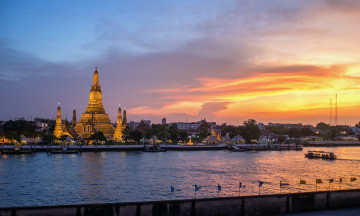 Картинка города бангкок таиланд зарево