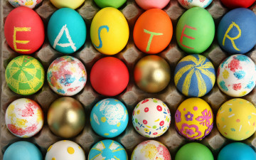 Картинка праздничные пасха яйца роспись крашенки