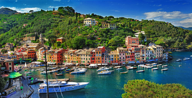 Обои картинки фото portofino, liguria, italia, города, амальфийское, лигурийское, побережье, италия, портофино, лигурия, бухта, море, здания, пейзаж, яхта, катера