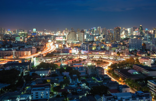 Обои картинки фото города, бангкок, таиланд, мегаполис, панорама, здания, небоскрёбы