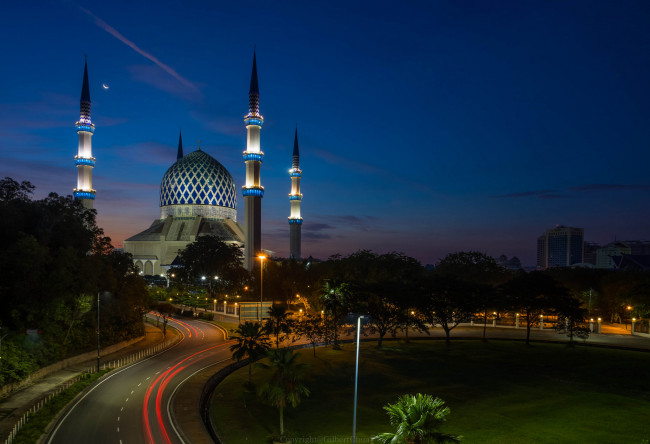 Обои картинки фото города, - мечети,  медресе, мечеть, ночь