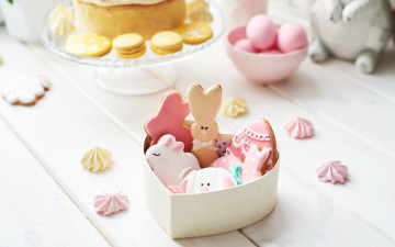 Картинка праздничные пасха праздник коробка печенье фигурки