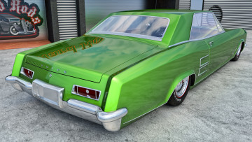 Картинка автомобили 3д buick зеленый 1962г