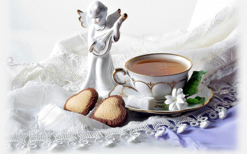 Картинка еда напитки +Чай сахар печенье