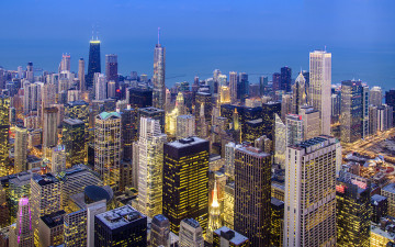 Картинка chicago города Чикаго+ сша панорама небоскребы