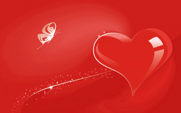 обоя праздничные, день святого валентина,  сердечки,  любовь, день, святого, валентина, вектор, открытка, сердце, бабочка