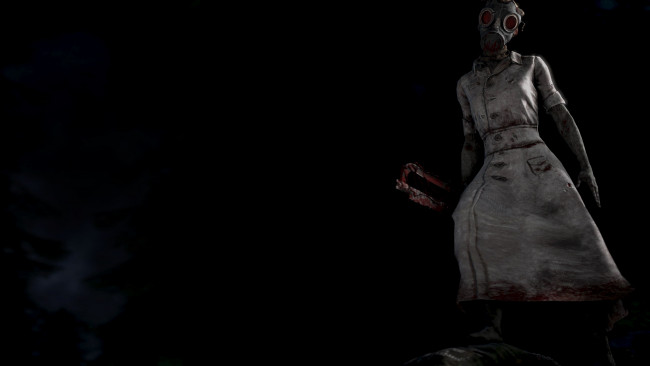 Обои картинки фото видео игры, dead by daylight, женщина, зомби, противогаз