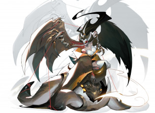 Картинка аниме оружие +техника +технологии существо крылья