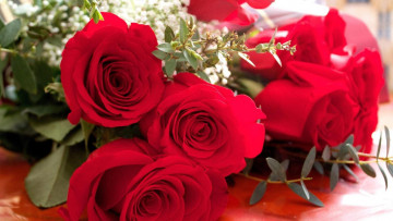 Картинка цветы букеты +композиции розы красные букет