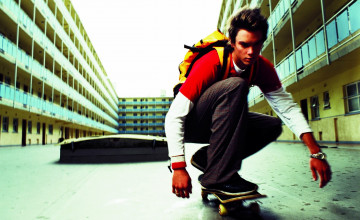 Картинка мужчины -unsort парень скейт здания