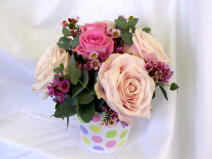 Картинка цветы букеты композиции розовый розы