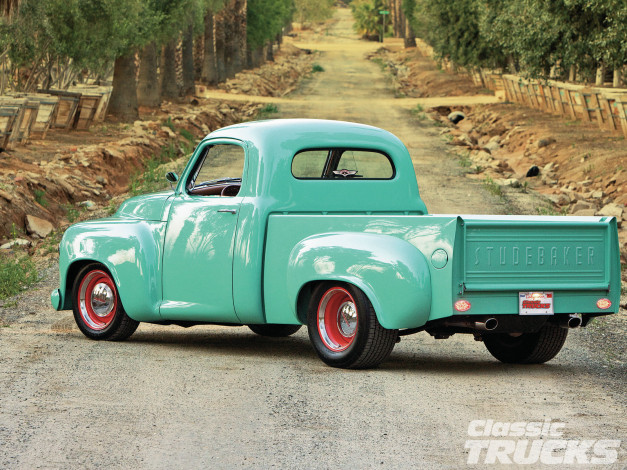 Обои картинки фото 1950, studebaker, truck, автомобили, custom, pick, up