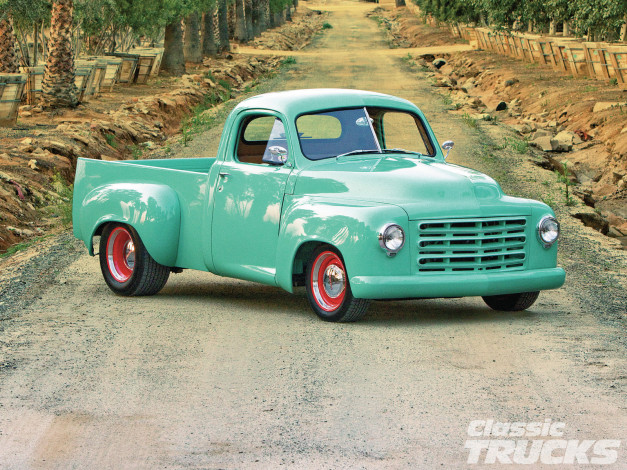 Обои картинки фото 1950, studebaker, truck, автомобили, custom, pick, up