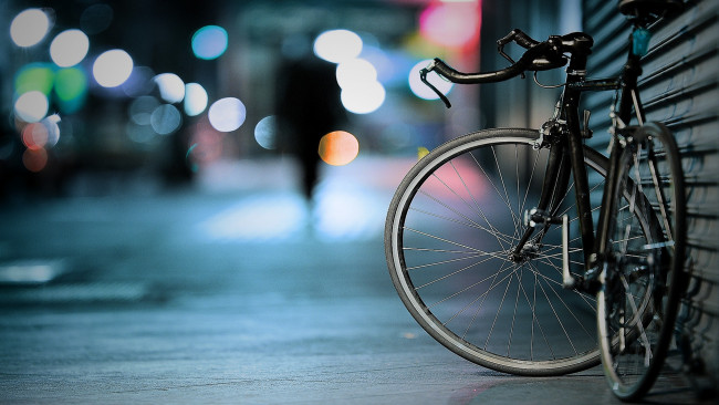Обои картинки фото scenic, bicycle, техника, велосипеды, велосипед, одинокий, улица