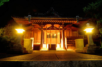 Картинка города здания дома shrine najima japan