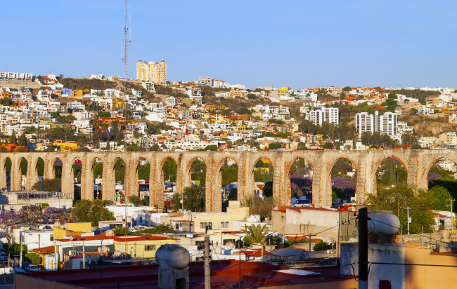 Обои картинки фото мексика, сантьяго, де, керетаро, города, панорамы, дома, панорама