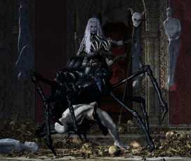 Картинка 3д+графика фантазия+ fantasy эльфийка паук