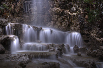 Картинка природа водопады водопад обрыв река скалы лес