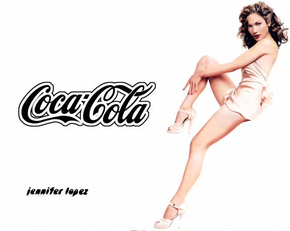Обои картинки фото jennifer, lopez, бренды, coca, cola