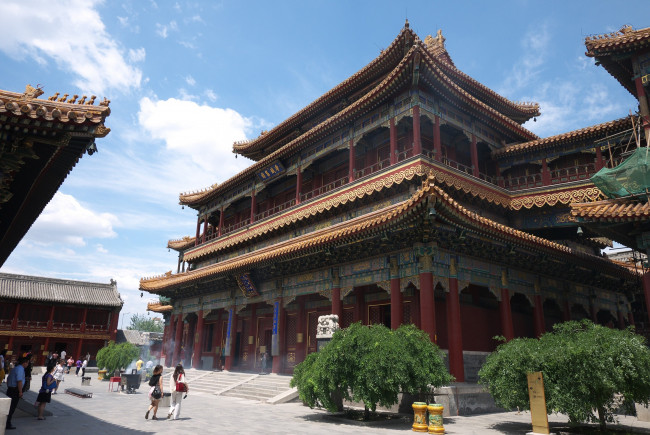 Обои картинки фото лама, храм, пекин, города, буддистские, другие, храмы, пагода, колонны