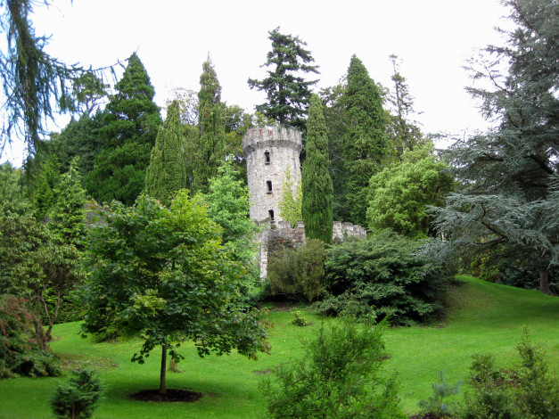 Обои картинки фото powerscourt, gardens, ирландия, эннискерри, природа, парк, 