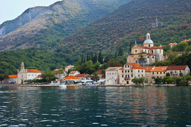 Обои картинки фото котор,  Черногория, города, - пейзажи, дома, вода, горы