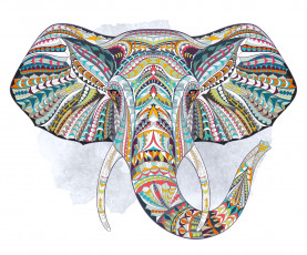 Картинка векторная+графика животные+ animals слон