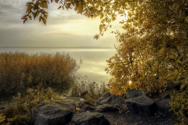 Обои картинки фото природа, реки, озера, пейзаж, осень, озеро