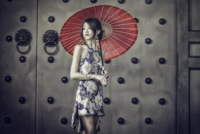 Обои картинки фото девушки, -unsort , азиатки, девушка, зонт, азиатка