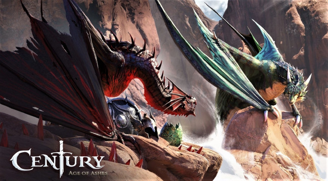 Обои картинки фото видео игры, century,  age of ashes, драконы, скалы