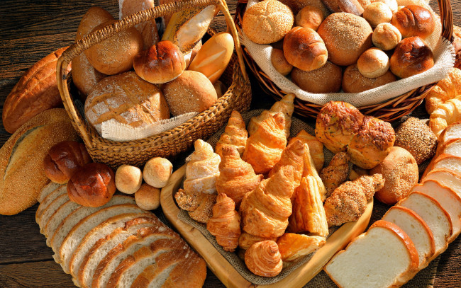 Обои картинки фото еда, хлеб,  выпечка, булочки, рогалики