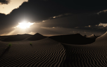 обоя 3д, графика, nature, landscape, природа, пустыня, песок
