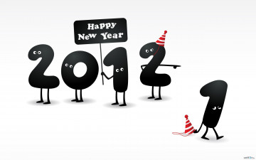 обоя новый, год, праздничные, векторная, графика, 2012