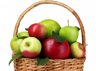 Картинка еда Яблоки яблоки корзина