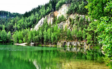 Картинка природа реки озера лес река обрыв горы