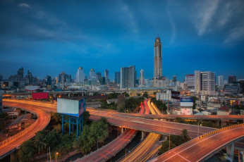 обоя bangkok city, города, бангкок , таиланд, город, эстакада, небоскребы