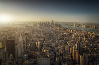 Картинка города нью-йорк+ сша мегаполис панорамма вид город manhattan new york