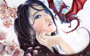 Картинка фэнтези красавицы+и+чудовища mulan взгляд красота дракон девушка art