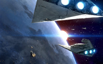 Картинка фэнтези _star+wars star wars planet spacecraft