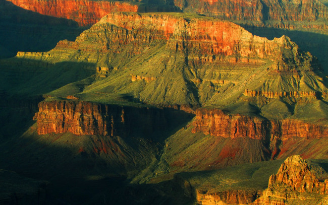 Обои картинки фото природа, горы, закат, каньон, grand, canyon, national, park, скалы, сша, аризона
