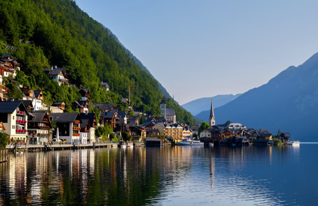Обои картинки фото города, - пейзажи, lake, hallstatt, austria, дома, горы, озеро, альпы, гальштатское, австрия, гальштат, alps