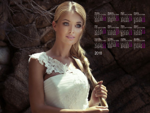 Картинка календари девушки белое платье