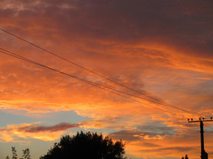 Картинка природа восходы закаты закат оранжевый