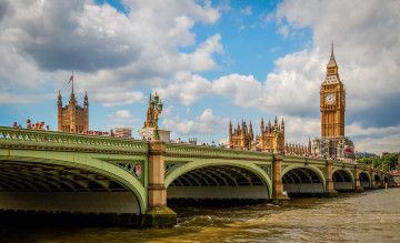Картинка города лондон+ великобритания мост река