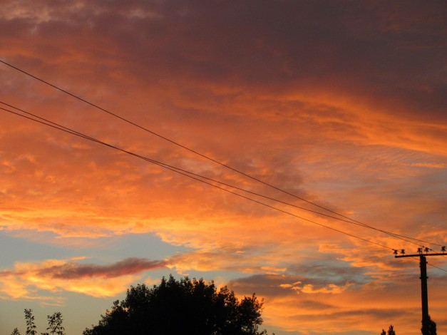 Обои картинки фото природа, восходы, закаты, закат, оранжевый