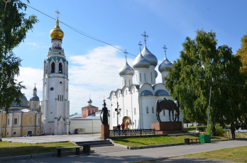 обоя вологда, города, - православные церкви,  монастыри, город, церкви, соборы, памятники, кремль, россия