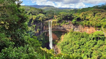 Картинка chamarel+falls mauritius природа водопады chamarel falls